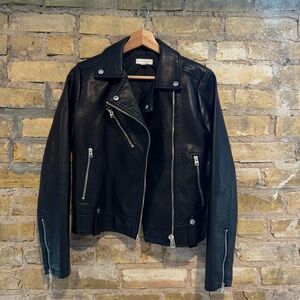 topshop faux leather jacket
